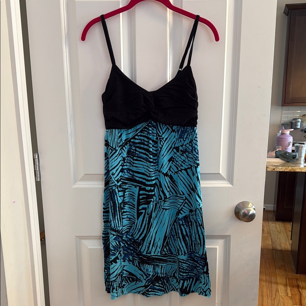 Black and Blue Patterned Dress, size XS